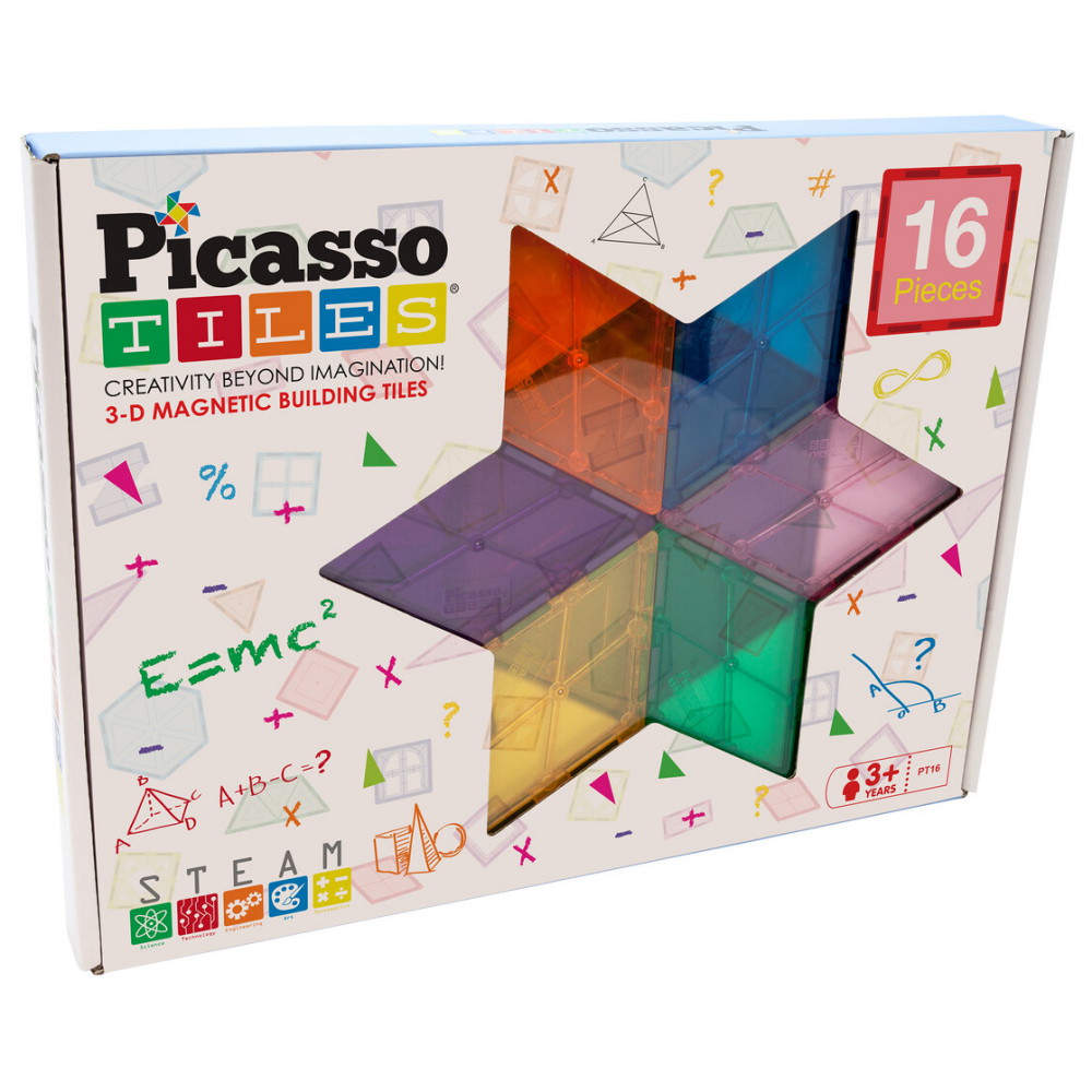 PicassoTiles Magnetiske plader 16 Brikker