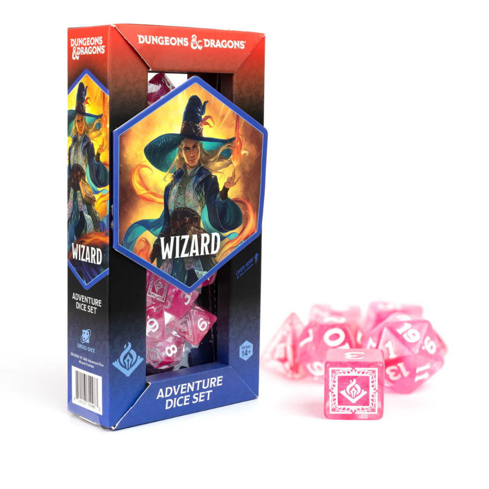 Dungeons & Dragons: Adventure Dice Set - Wizard Fuchsia