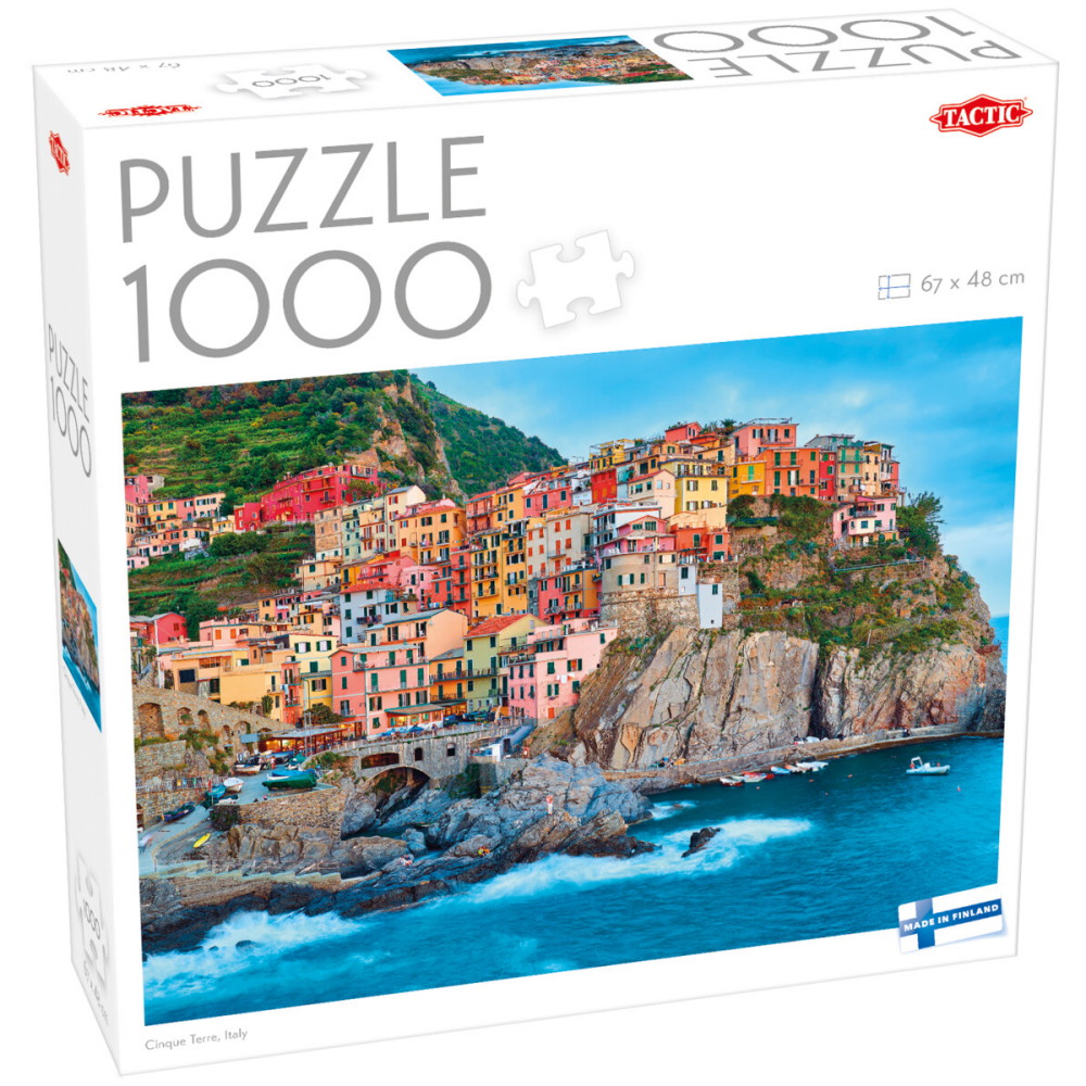 Tactic Puslespil: Cinque Terre Italy 1000 Brikker