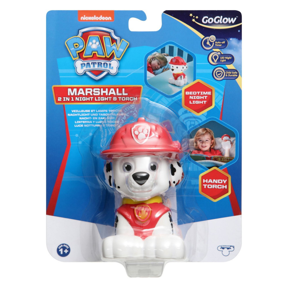 Paw Patrol 2-i-1 natlys - Marshall