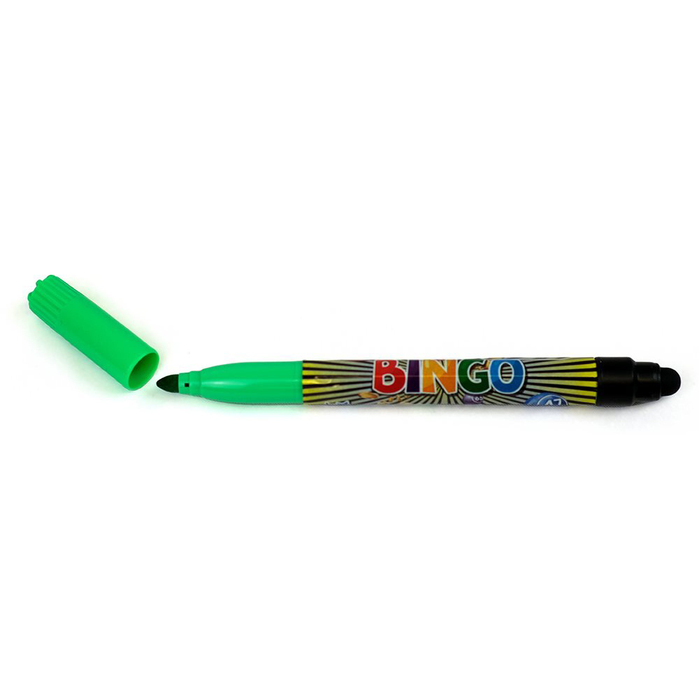 Bingo pen terminal / tusch 12-pak - grøn