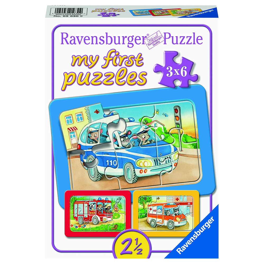 Ravensburger; Animals In Action 3x6 Brikker