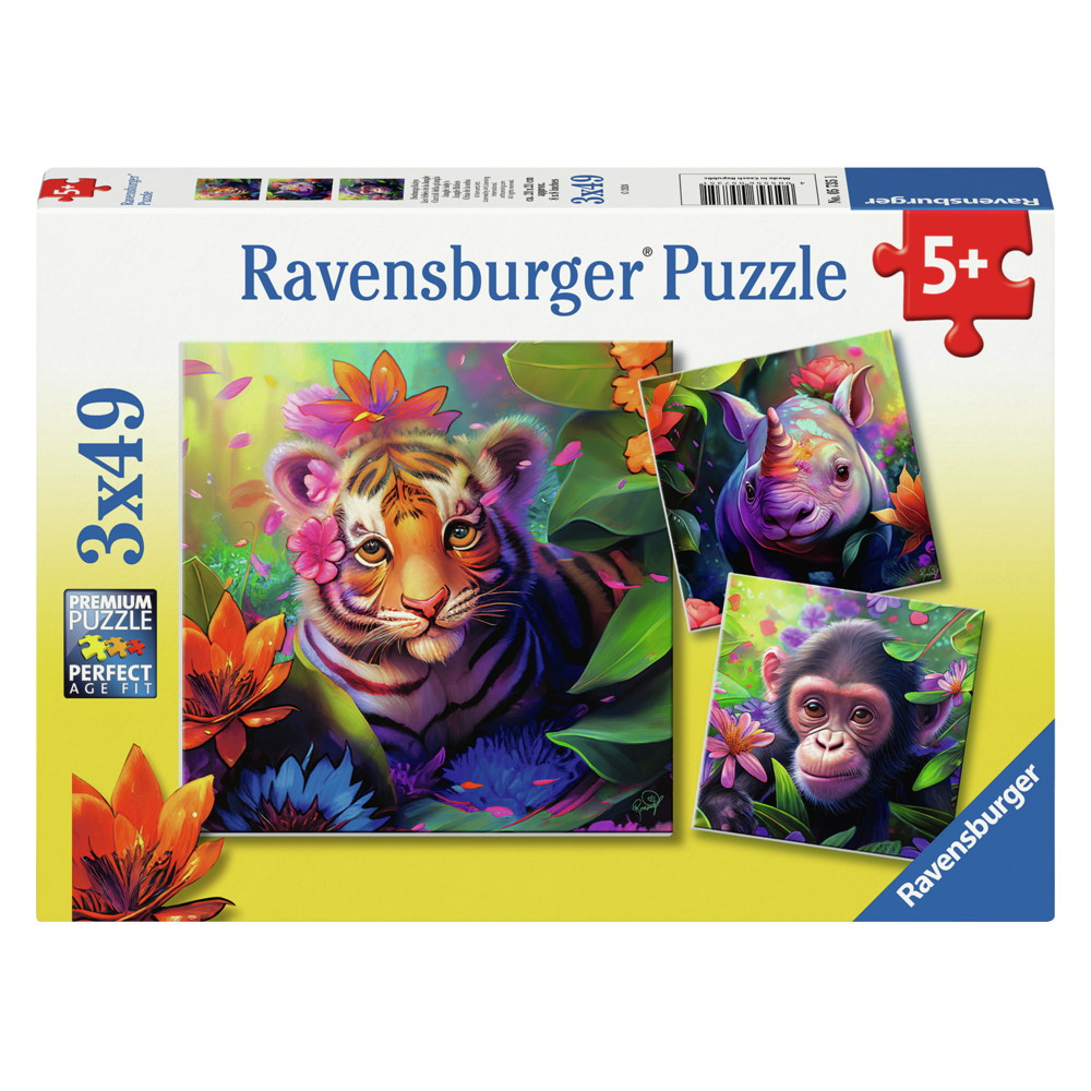 Ravensburger: Jungle Babies - 3x49 Brikker