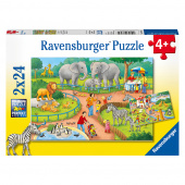 Ravensburger A Day at the Zoo 2x24 Brikker