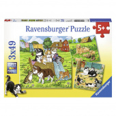 Ravensburger: Cats and Dogs 3x49 brikker