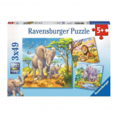 Ravensburger: Wild Animals 3x49 brikker
