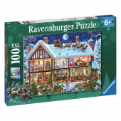 Ravensburger: Christmas At Home 100 XXL Brikker Ravensburger: Christmas At Home 100 XXL Brikker
