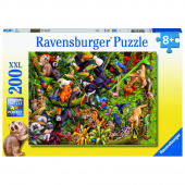 Ravensburger: Tropical Rainforest XXL 200 Brikker Ravensburger: Tropical Rainforest XXL 200 Brikker
