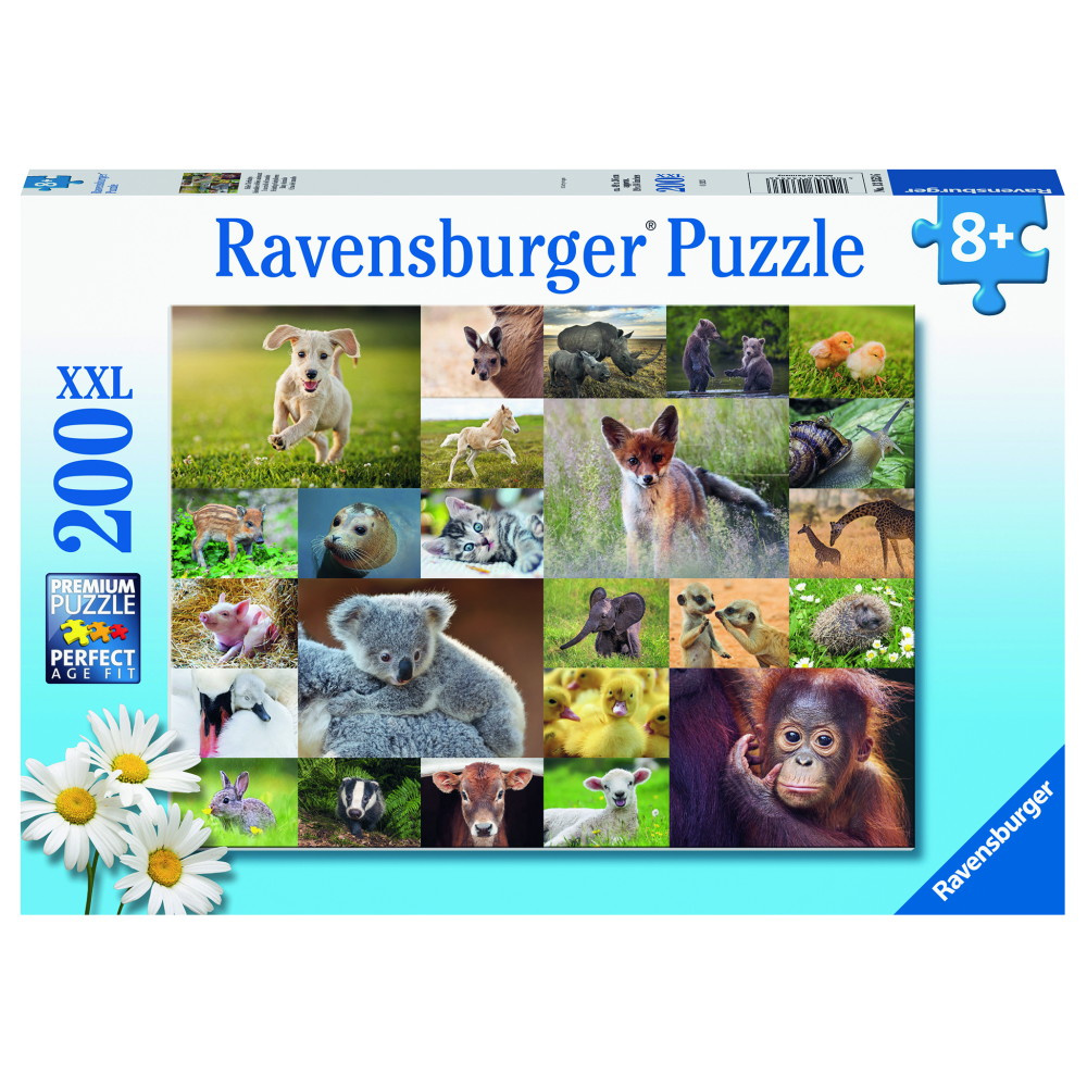 Ravensburger: Animal Babies XXL 200 Brikker