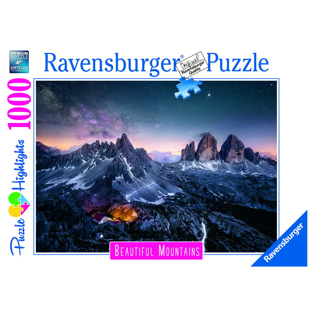 Ravensburger: Three Peaks, Dolomites 1000 Brikker