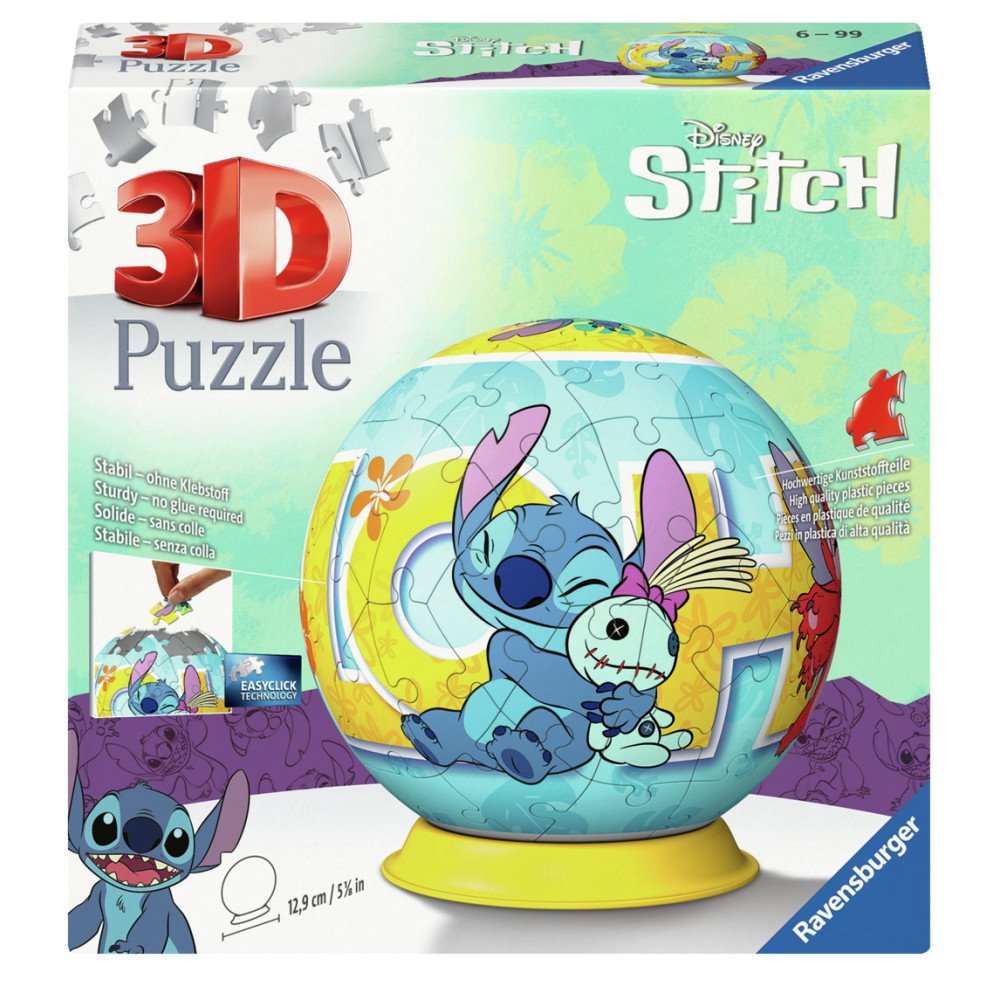 Ravensburger 3D: Disney Stitch 72 Brikker