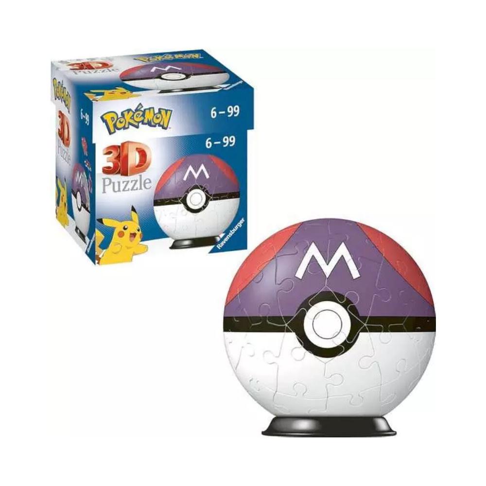 Ravensburger 3D Pokémon Pokeball Lilla 55 Brikker