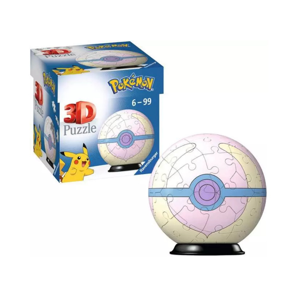 Ravensburger 3D Pokémon Pokeball Hvid 55 Brikker