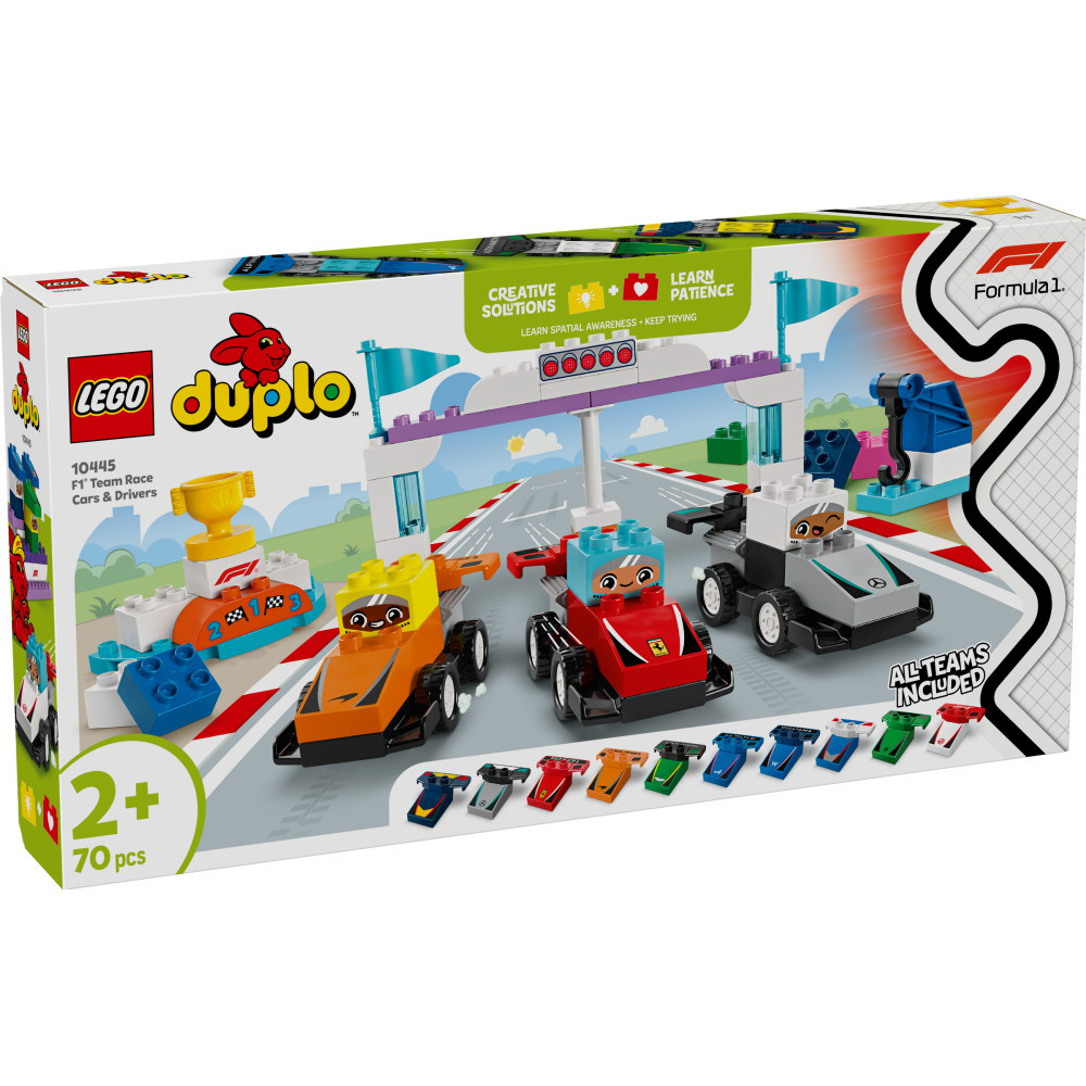 LEGO Duplo - F1 -teams med racerbiler og kørere