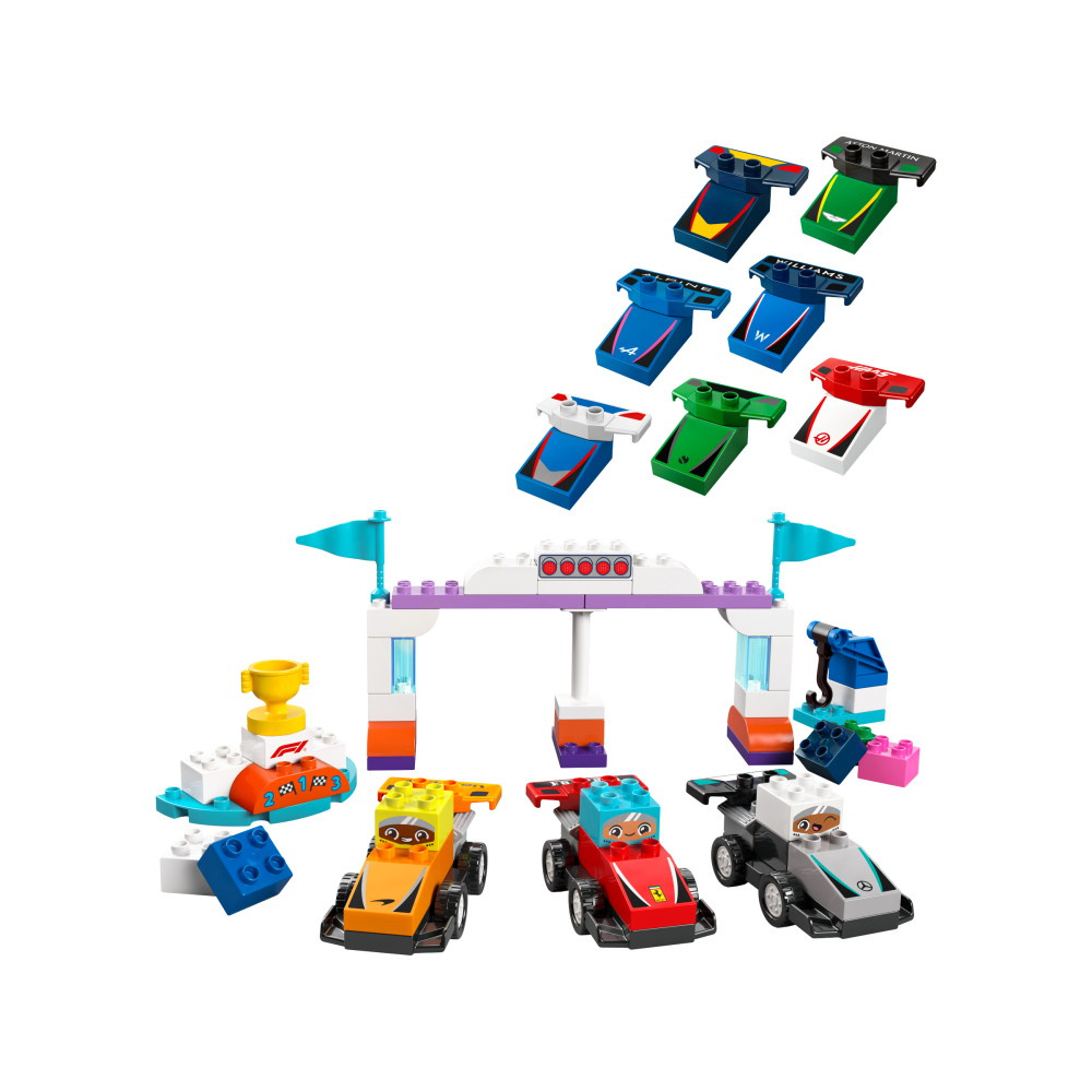 LEGO Duplo - F1 -teams med racerbiler og kørere