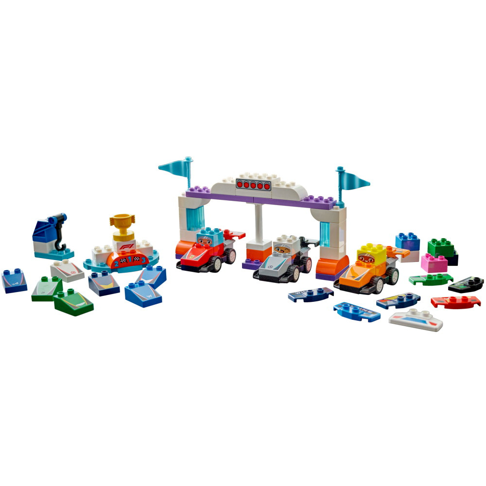 LEGO Duplo - F1 -teams med racerbiler og kørere