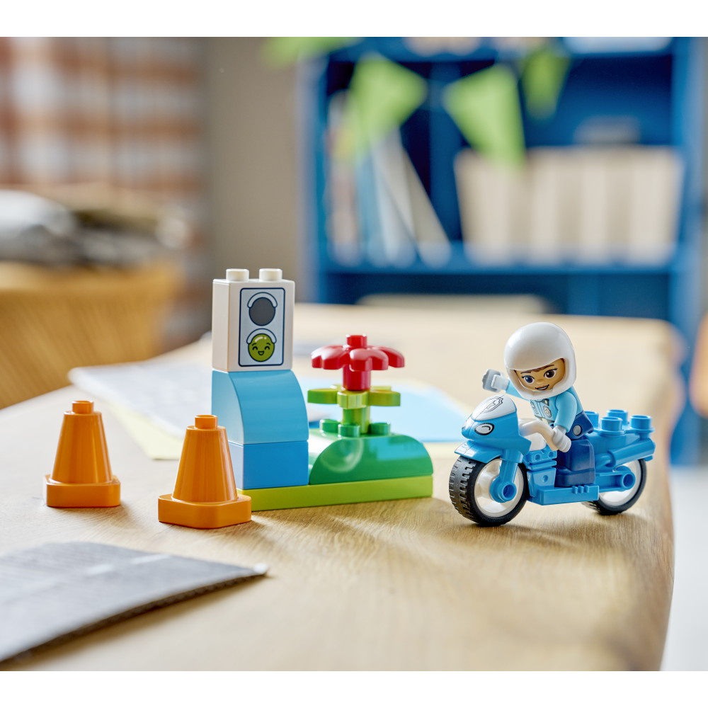 LEGO Duplo - Blå Politimotorcykel