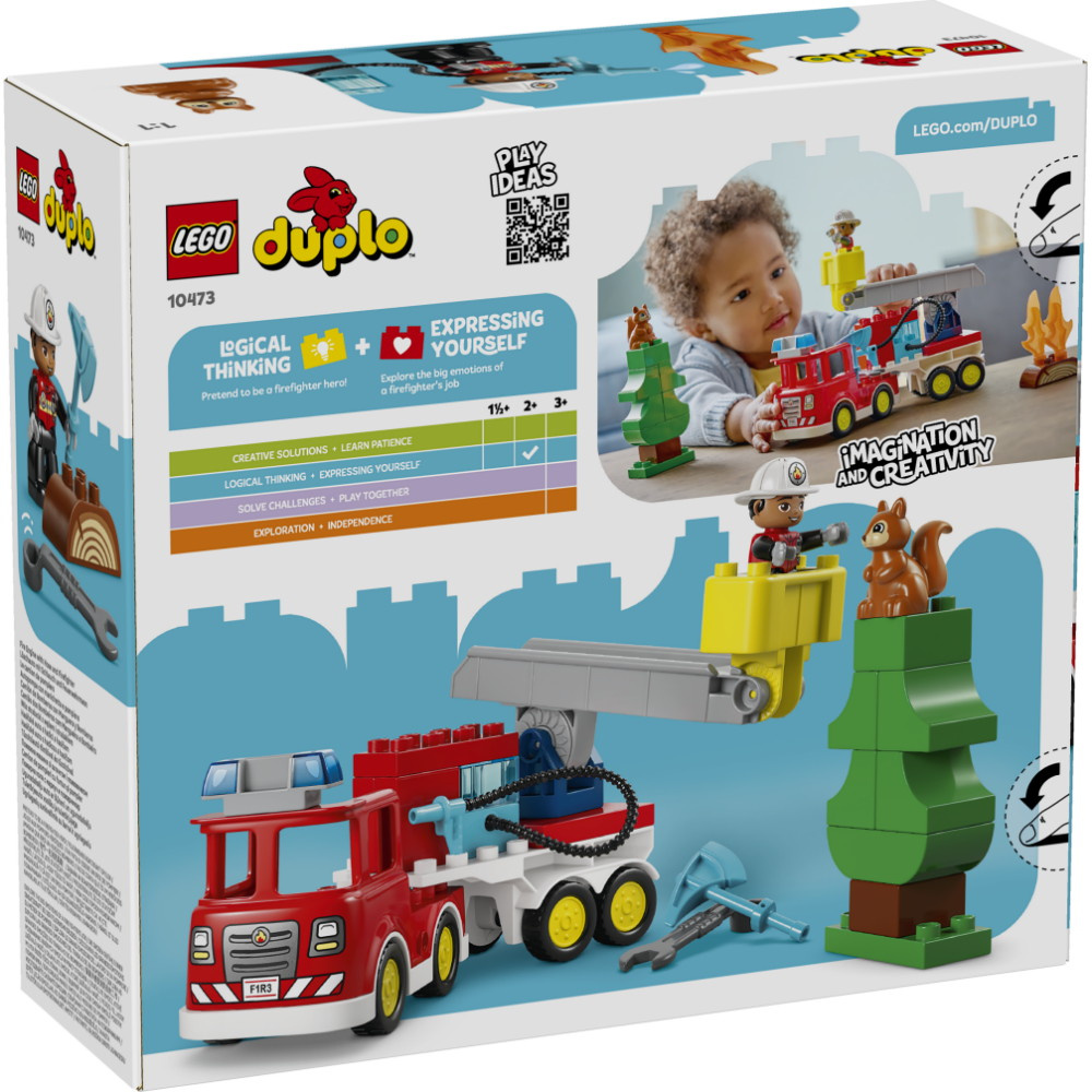 LEGO Duplo - Brandbil Med Slange Og Brandman