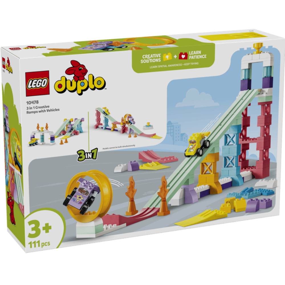 LEGO Duplo - 3 i 1 kreative ramper med køretøj
