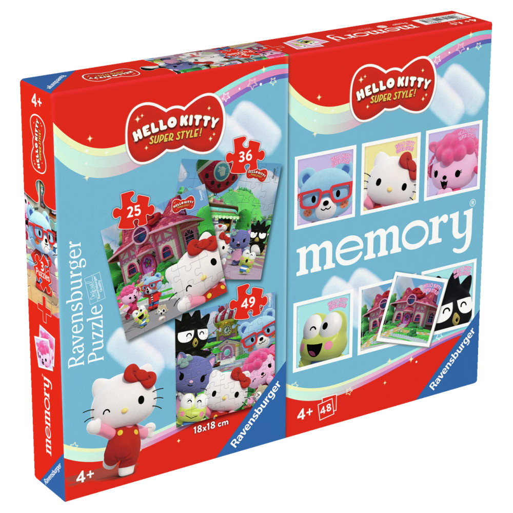 Ravensburger: 3 x Hello Kitty Super Style + Memory