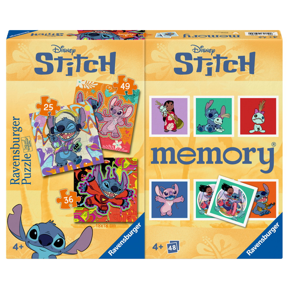 Ravensburger: 3 x Stitch + Memory