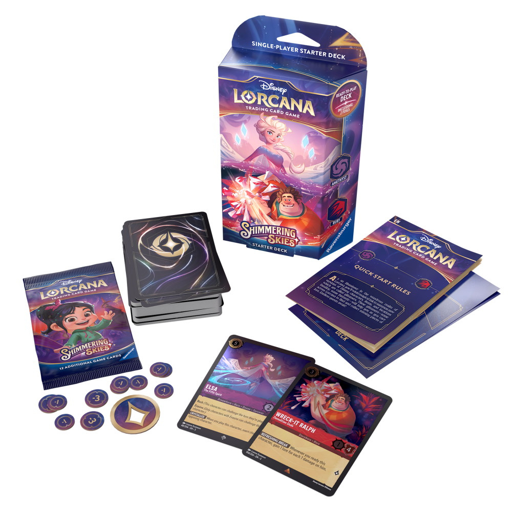 Disney Lorcana TCG: Shimmering Skies Starter Deck - Amethyst & Ruby