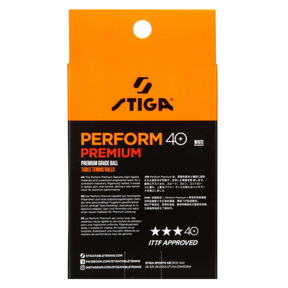 Stiga Perform Premium 40+ (6 stk hvide)