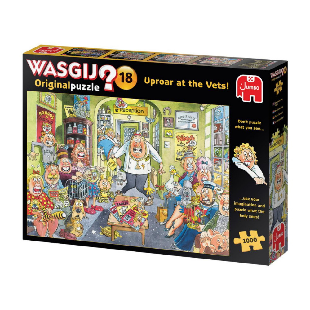 Wasgij? Original #18 - Uproar at the Vets! 1000 Brikker