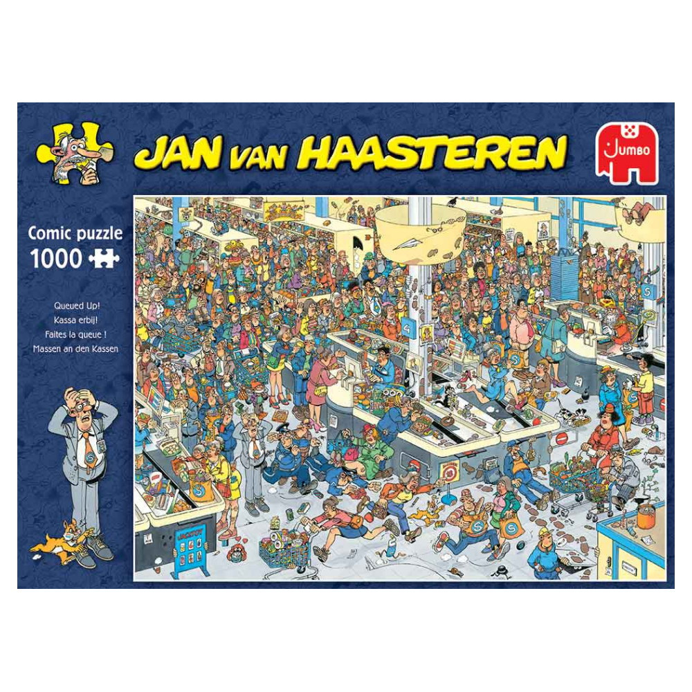 Jan van Haasteren - Queued Up! 1000 Brikker