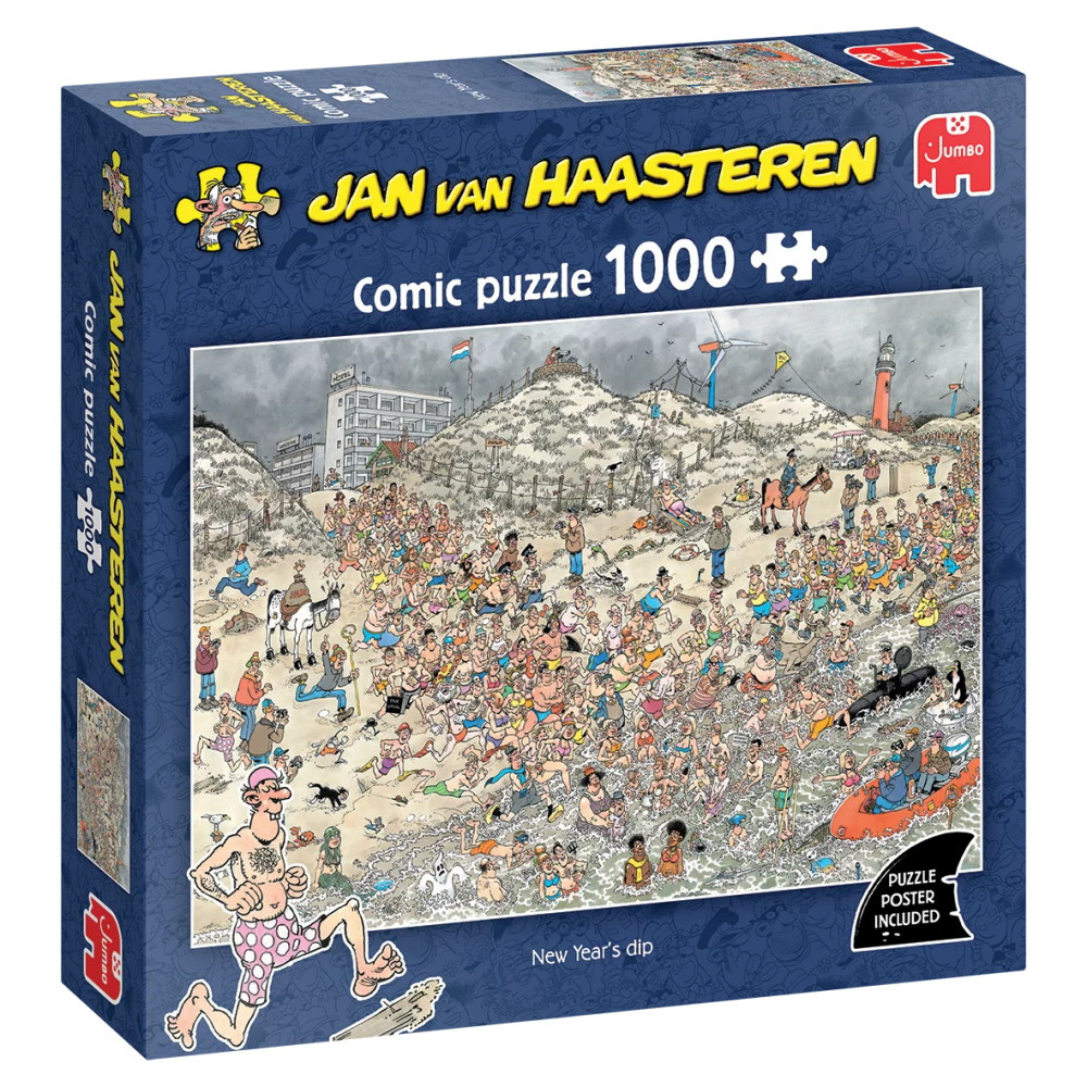 Jan van Haasteren: New Year's Dip 1000 Brikker