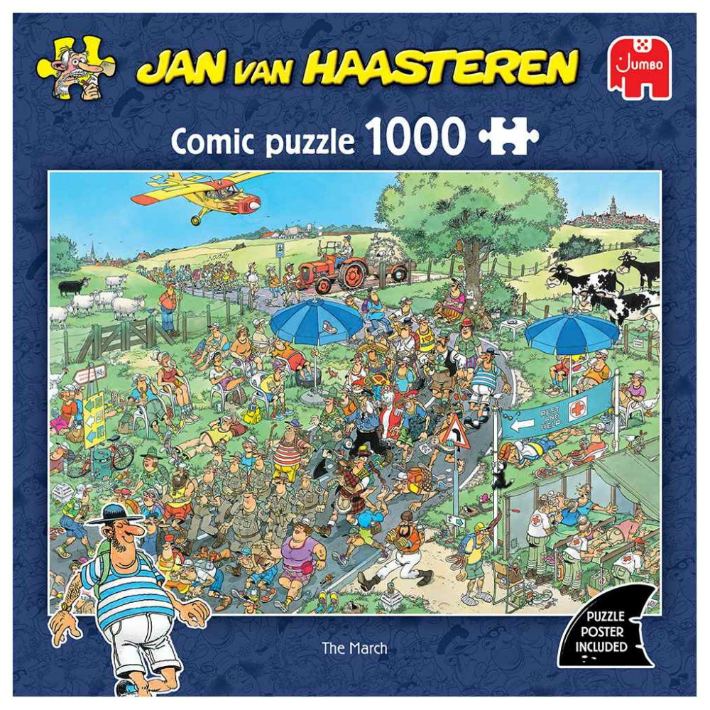 Jan van Haasteren Puslespil: The March 1000 Brikker