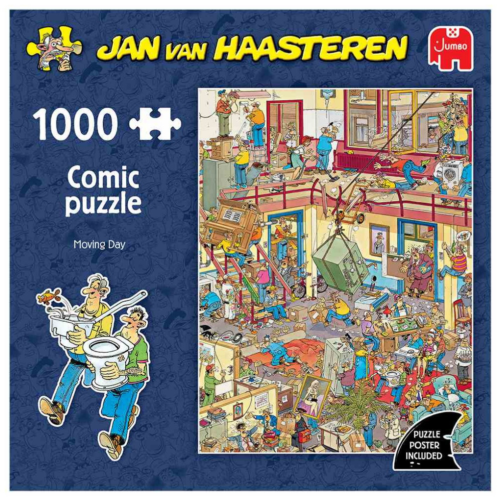 Jan van Haasteren Puslespil: Moving Day 1000 Brikker