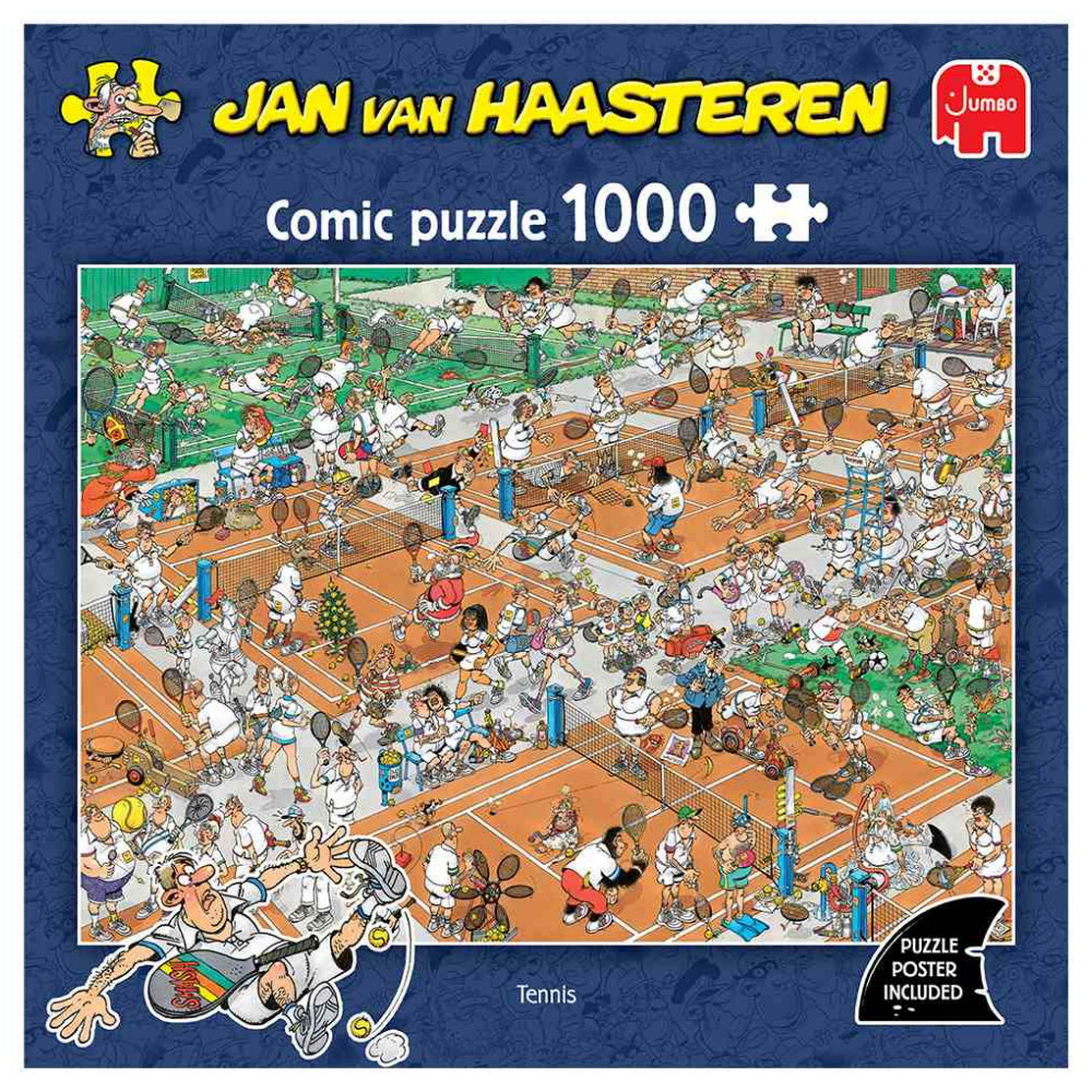 Jan van Haasteren Puslespil: Tennis 1000 Brikker