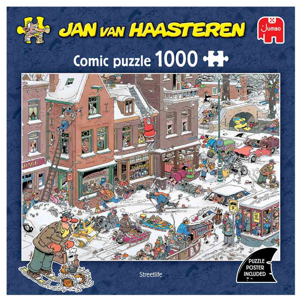 Jan van Haasteren Puslespil: Streetlife 1000 Brikker