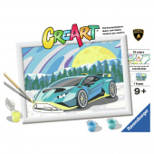 CreArt - Blå Lamborghini