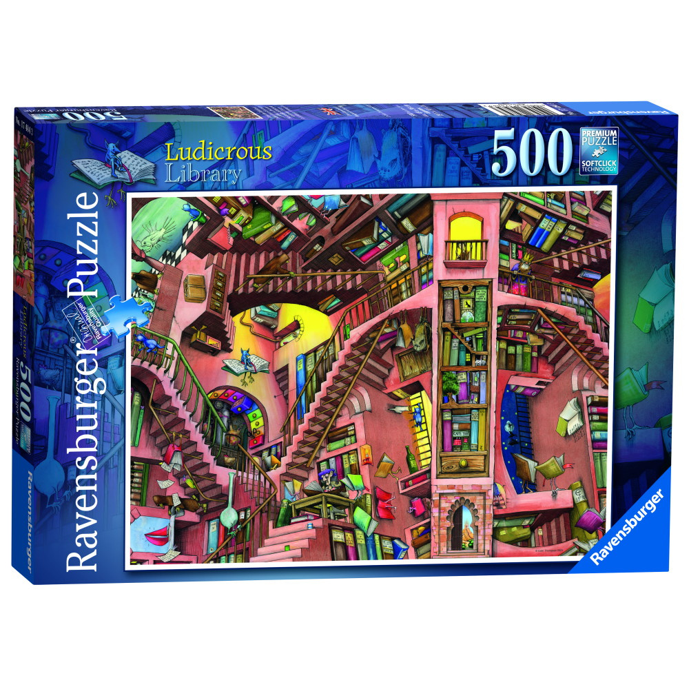 Ravensburger: Ludicrous Library 500 Brikker