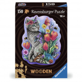Ravensburger - Wooden Lovely Cat 150 Brikker Ravensburger - Wooden Lovely Cat 150 Brikker