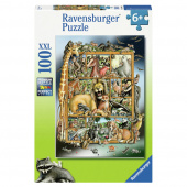 Ravensburger: Animals On The Shelf 100 XXL Brikker