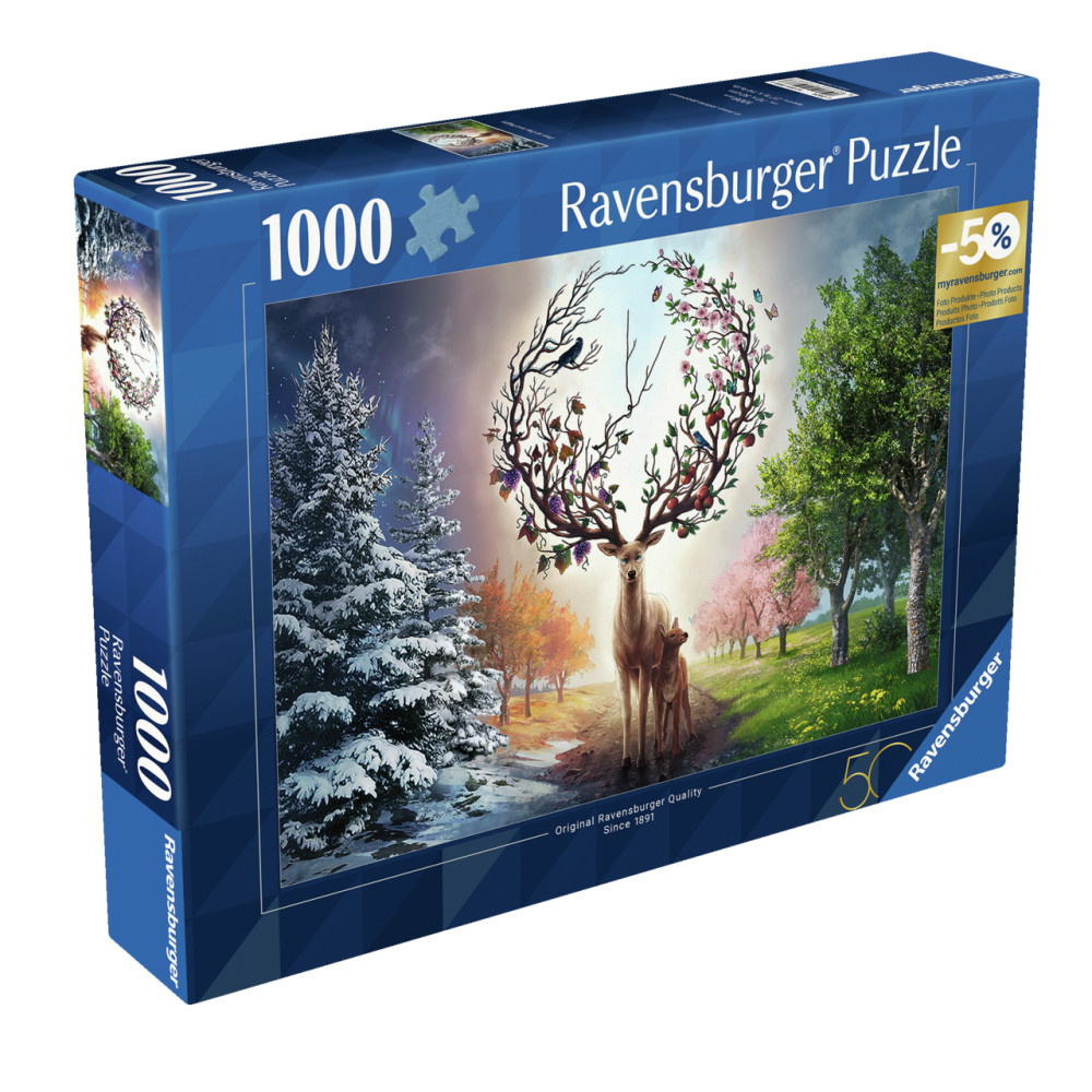 Ravensburger: Deer at Day and Night 1000 Brikker