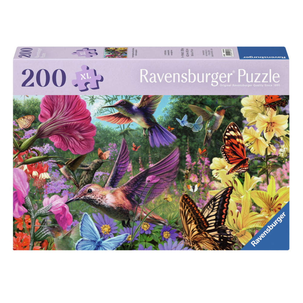 Ravensburger: Hummingbirds & Butterflies 200 XL Brikker