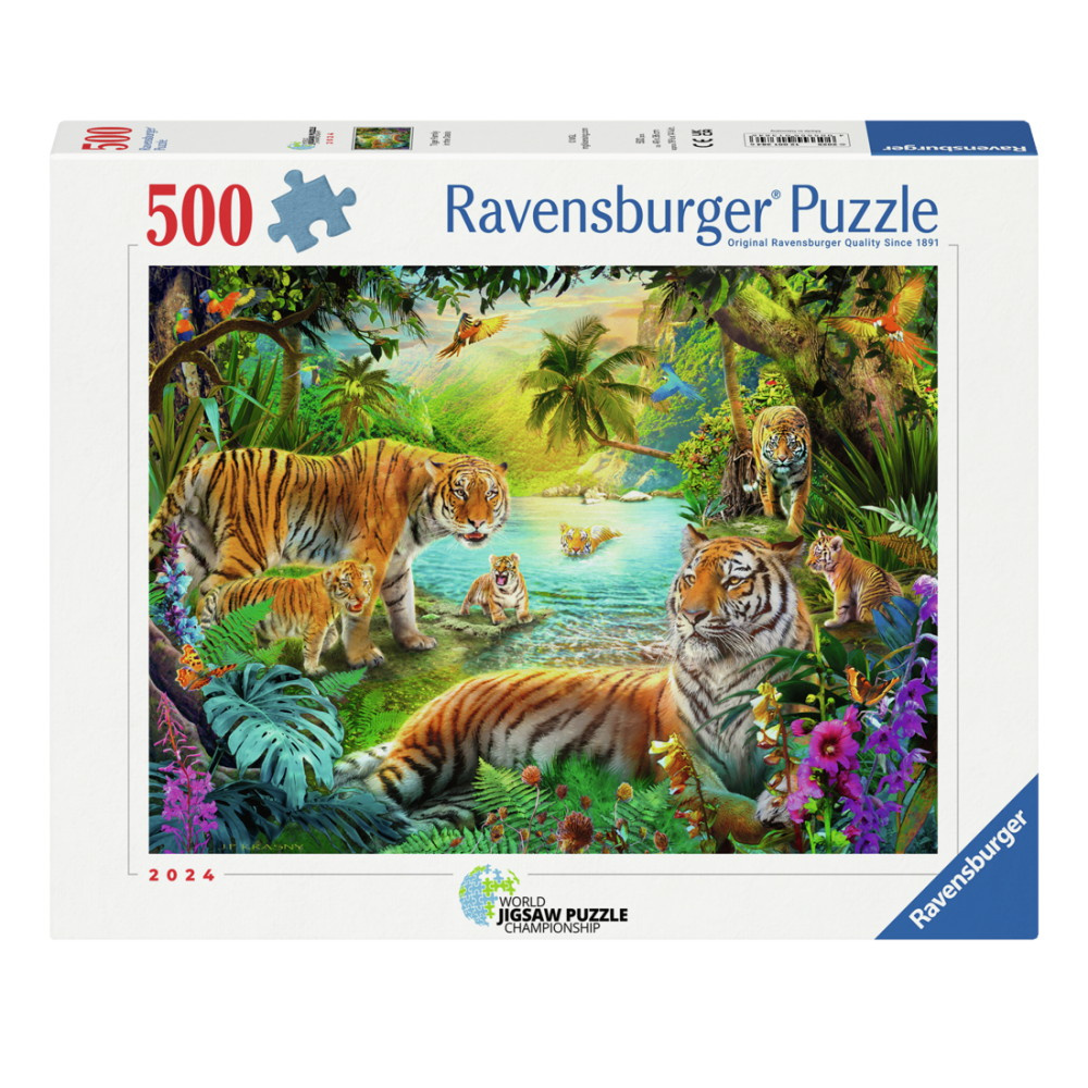 Ravensburger: Tiger Family In The Oasis 500 Brikker