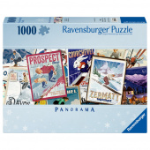 Ravensburger: Vintage Ski Posters 1000 Brikker - Panorama Ravensburger: Vintage Ski Posters 1000 Brikker - Panorama