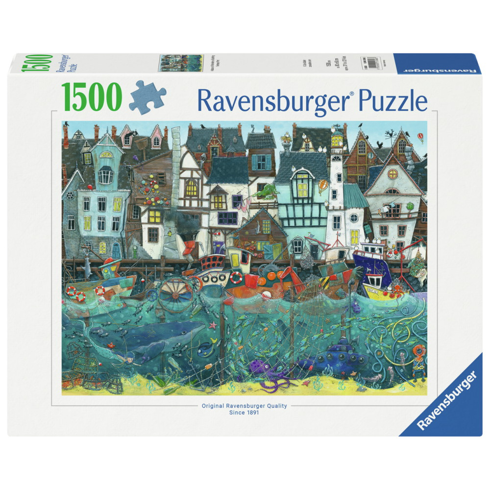 Ravensburger: A Bustling Fantasy Port 1500 Brikker