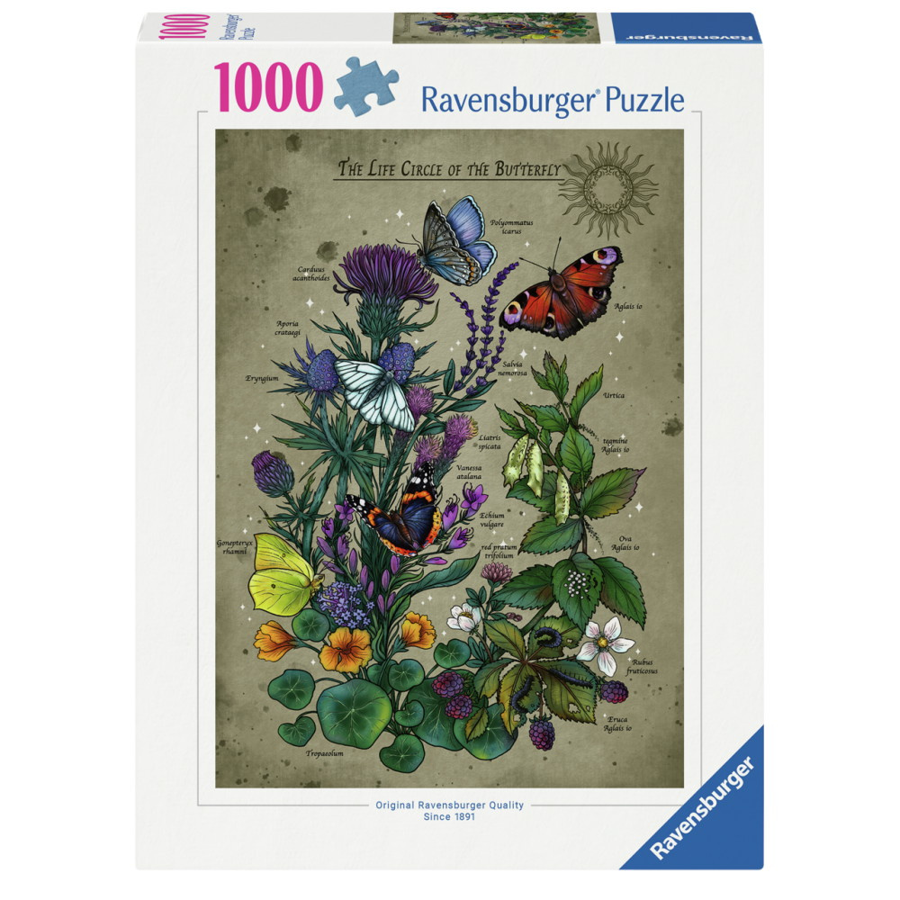 Ravensburger: Lifecircle Butterfly 1000 Brikker
