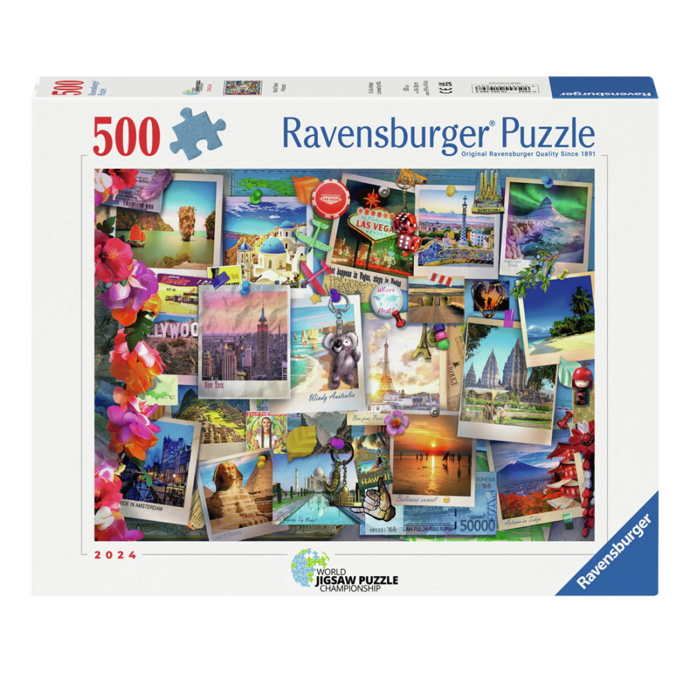 Ravensburger: World Travel Pinboard 500 Brikker
