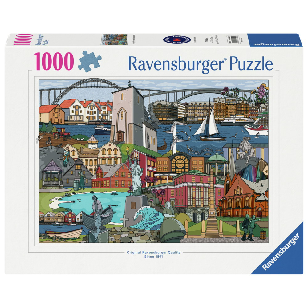 Ravensburger: Norway Karmoy Haugesund 1000 Brikker