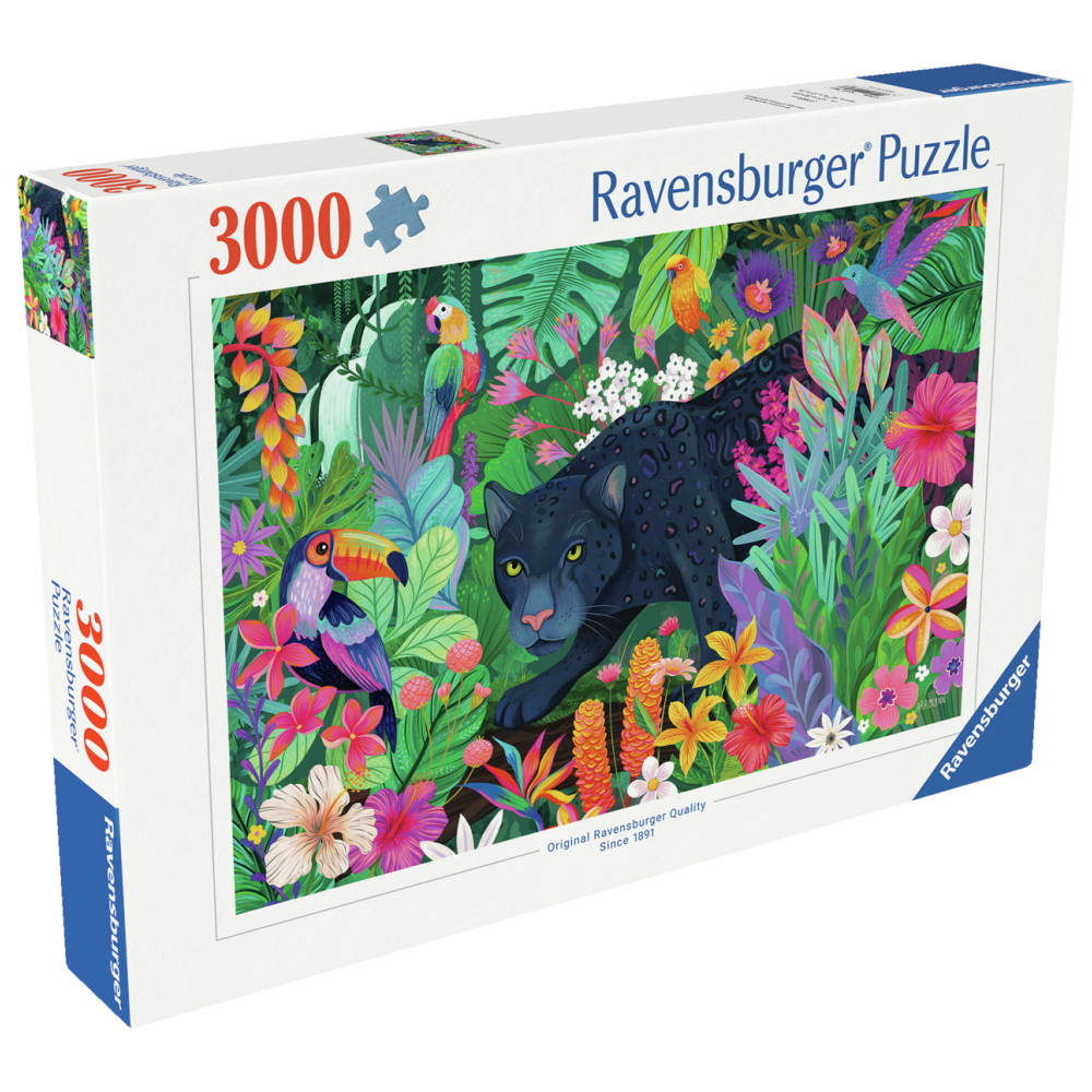 Ravensburger: Panther in Flowery Jungle 3000 Brikker