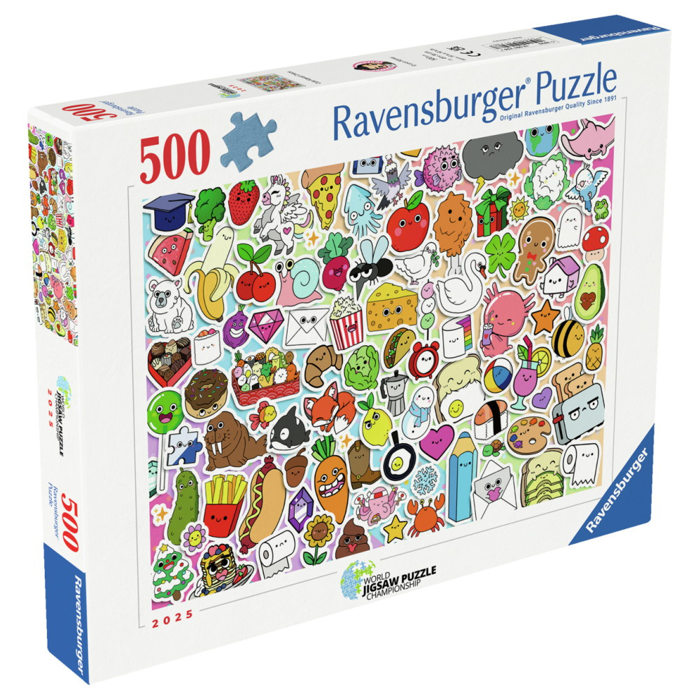 Ravensburger: Cute Kawaii Chaos 500 Brikker