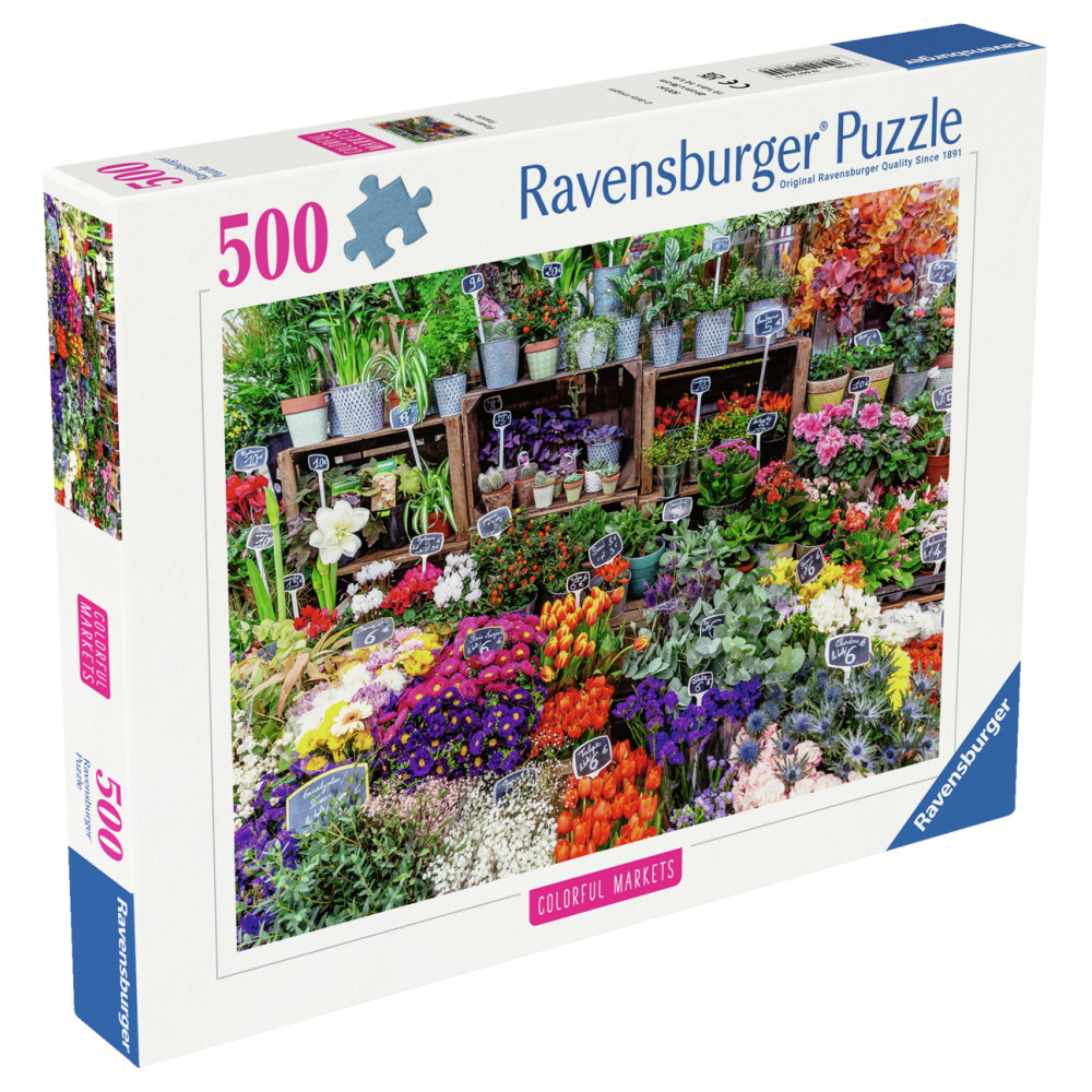 Ravensburger: Flower Market, France 500 Brikker