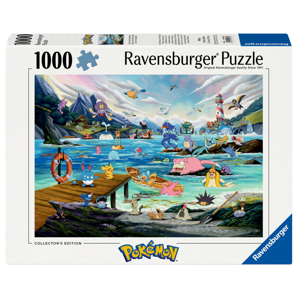 Ravensburger: Pokémon Vaporeon and Temperate Marine 1000 Brikker